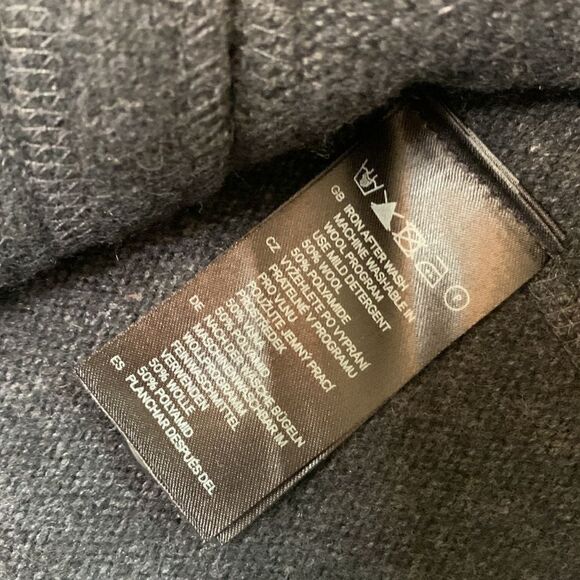 H&M wool blend sweater knit blazer/cardigan button front pockets back vent Small - Picture 4 of 7